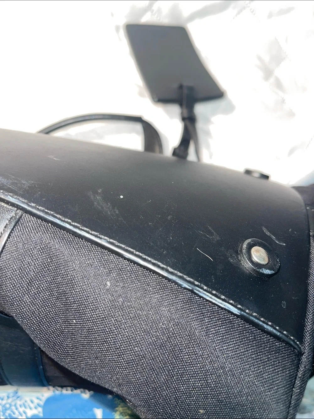 Coach Large Black Nylon & Leather Travel Tote #F77002